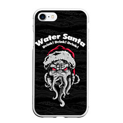 Чехол iPhone 7/8 матовый Water Santa, цвет: 3D-белый