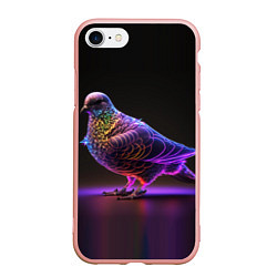 Чехол iPhone 7/8 матовый Неоновый голубь