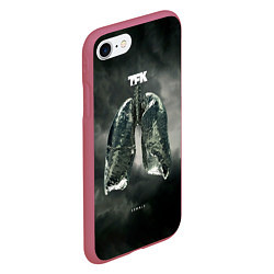 Чехол iPhone 7/8 матовый Exhale - Thousand Foot Krutch, цвет: 3D-малиновый — фото 2
