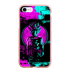 Чехол iPhone 7/8 матовый Неоновый гоку блэк, цвет: 3D-светло-розовый