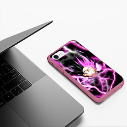 Чехол iPhone 7/8 матовый Драгон Бол Гоку Блек Dragon Ball, цвет: 3D-малиновый — фото 2