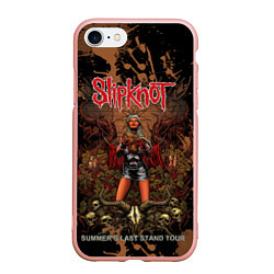 Чехол iPhone 7/8 матовый Slipknot satan girl, цвет: 3D-светло-розовый