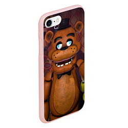 Чехол iPhone 7/8 матовый Five Nights аt Frеddys, цвет: 3D-светло-розовый — фото 2