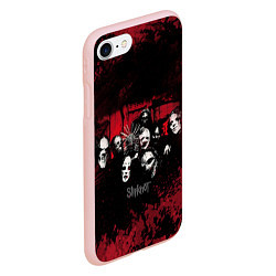 Чехол iPhone 7/8 матовый Группа Slipknot, цвет: 3D-светло-розовый — фото 2