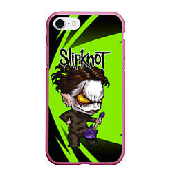 Чехол iPhone 7/8 матовый Slipknot green, цвет: 3D-малиновый