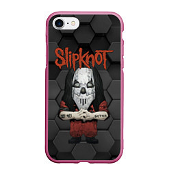 Чехол iPhone 7/8 матовый Slipknot seven art, цвет: 3D-малиновый