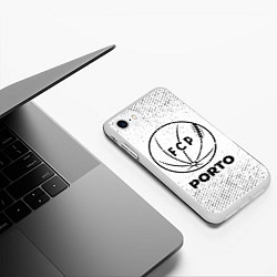Чехол iPhone 7/8 матовый Porto с потертостями на светлом фоне, цвет: 3D-белый — фото 2