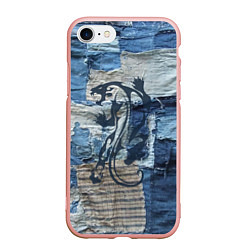 Чехол iPhone 7/8 матовый Cotton Rag - Patchwork -Tiger