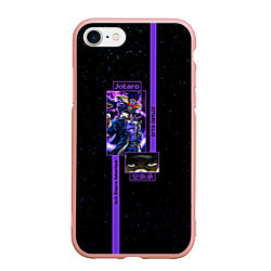 Чехол iPhone 7/8 матовый JoJo Bizarre Adventure Jotaro, цвет: 3D-светло-розовый
