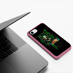 Чехол iPhone 7/8 матовый One Piece: Zoro, цвет: 3D-малиновый — фото 2