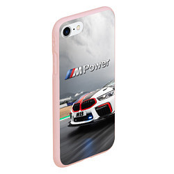 Чехол iPhone 7/8 матовый BMW M8 Safety car, цвет: 3D-светло-розовый — фото 2