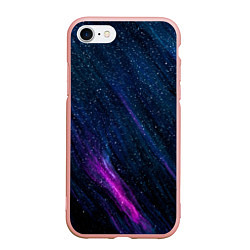Чехол iPhone 7/8 матовый Звёздное абстрактное фиолетовое небо