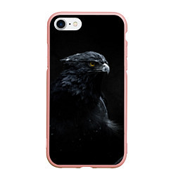 Чехол iPhone 7/8 матовый Тёмный орёл, цвет: 3D-светло-розовый