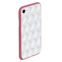 Чехол iPhone 7/8 матовый Абстрактная серая геометрическая текстура, цвет: 3D-малиновый — фото 2