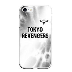 Чехол iPhone 7/8 матовый Tokyo Revengers glitch на светлом фоне: символ све, цвет: 3D-белый