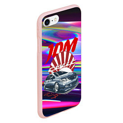 Чехол iPhone 7/8 матовый Honda Civic - JDM style, цвет: 3D-светло-розовый — фото 2