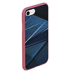 Чехол iPhone 7/8 матовый Тёмные геометрические линии и фигуры, цвет: 3D-малиновый — фото 2