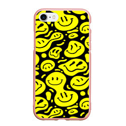 Чехол iPhone 7/8 матовый Кислотный желтый смайлик