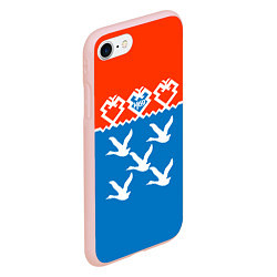 Чехол iPhone 7/8 матовый Герб города Чебоксары, цвет: 3D-светло-розовый — фото 2