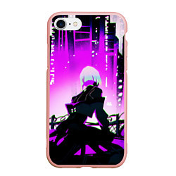 Чехол iPhone 7/8 матовый Люси нетраннер - фиолетовый, цвет: 3D-светло-розовый