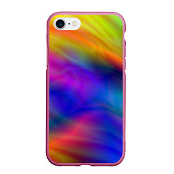 Чехол iPhone 7/8 матовый Оранжево-синяя туманность, цвет: 3D-малиновый