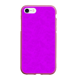 Чехол iPhone 7/8 матовый Неоновый розово-сиреневый текстурированный