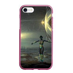 Чехол iPhone 7/8 матовый Эльфийка в пустошах, цвет: 3D-малиновый