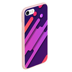 Чехол iPhone 7/8 матовый Объемная абстракция, цвет: 3D-светло-розовый — фото 2