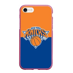 Чехол iPhone 7/8 матовый Нью-Йорк Никс НБА, цвет: 3D-малиновый