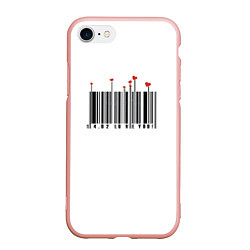 Чехол iPhone 7/8 матовый Barcode love you