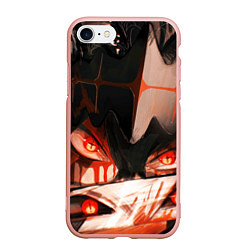Чехол iPhone 7/8 матовый Аста и его демон - Черный клевер, цвет: 3D-светло-розовый