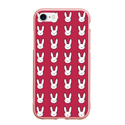 Чехол iPhone 7/8 матовый Bunny Pattern red