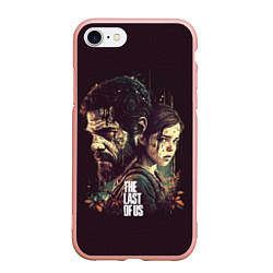 Чехол iPhone 7/8 матовый The last of us art, цвет: 3D-светло-розовый