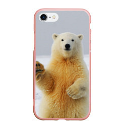 Чехол iPhone 7/8 матовый Белый медведь приветствует