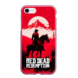 Чехол iPhone 7/8 матовый Red Dead Redemption, mountain