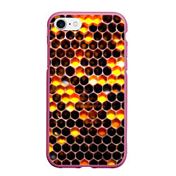 Чехол iPhone 7/8 матовый Медовые пчелиные соты