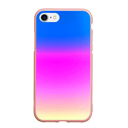 Чехол iPhone 7/8 матовый Неоновые краски космоса, цвет: 3D-светло-розовый