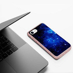 Чехол iPhone 7/8 матовый Сияние космоса, цвет: 3D-светло-розовый — фото 2