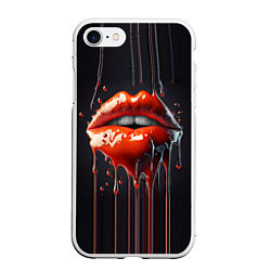 Чехол iPhone 7/8 матовый Сладкие красные губы