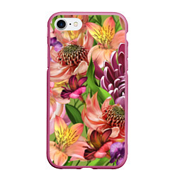 Чехол iPhone 7/8 матовый Райские цветы