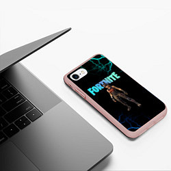 Чехол iPhone 7/8 матовый Renegade Raider Fortnite, цвет: 3D-светло-розовый — фото 2