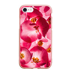 Чехол iPhone 7/8 матовый Цветы бегония текстура