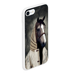 Чехол iPhone 7/8 матовый Конь в пальто в прямом смысле, цвет: 3D-белый — фото 2