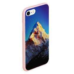 Чехол iPhone 7/8 матовый Космический эверест, цвет: 3D-светло-розовый — фото 2