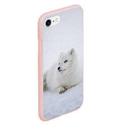 Чехол iPhone 7/8 матовый Полярная лисичка, цвет: 3D-светло-розовый — фото 2