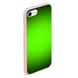 Чехол iPhone 7/8 матовый Кислотный зеленый с градиентом, цвет: 3D-светло-розовый — фото 2