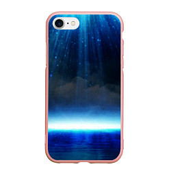 Чехол iPhone 7/8 матовый Звездопад в океане, цвет: 3D-светло-розовый