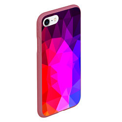 Чехол iPhone 7/8 матовый Битва градиентов неон, цвет: 3D-малиновый — фото 2