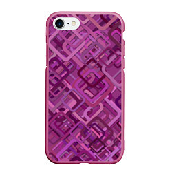 Чехол iPhone 7/8 матовый Фиолетовые диагонали