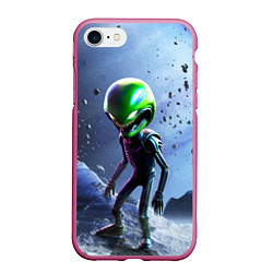 Чехол iPhone 7/8 матовый Alien during a space storm